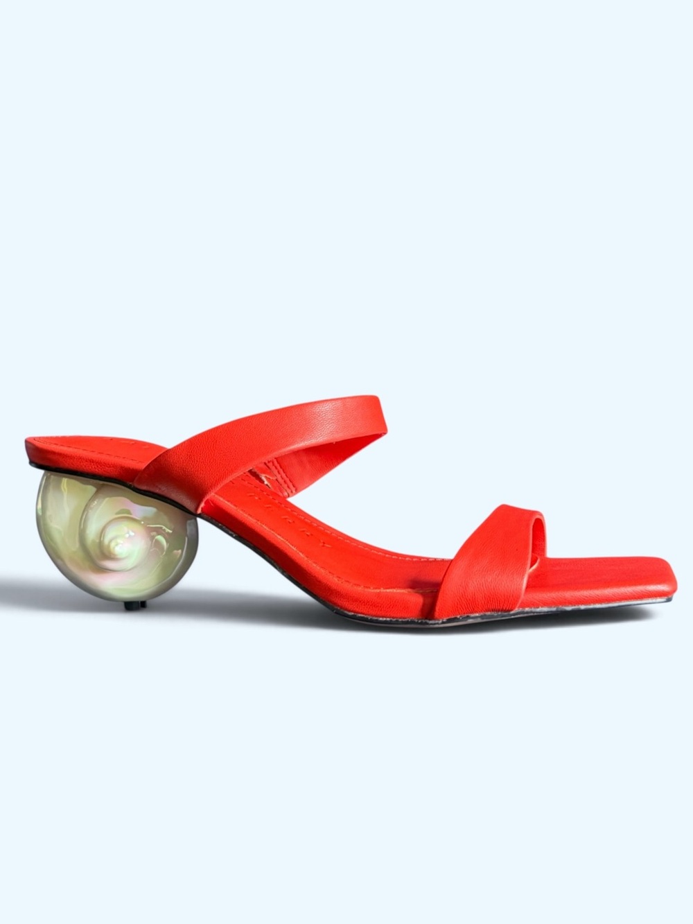 KATY PERRY Collections The Maritime Two Band Sandal Shell Heels Size 8 Women NEW